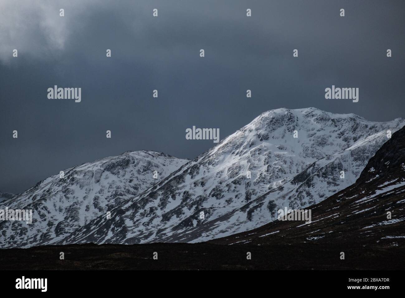 Glencoe en las Highlands escocesas Foto de stock