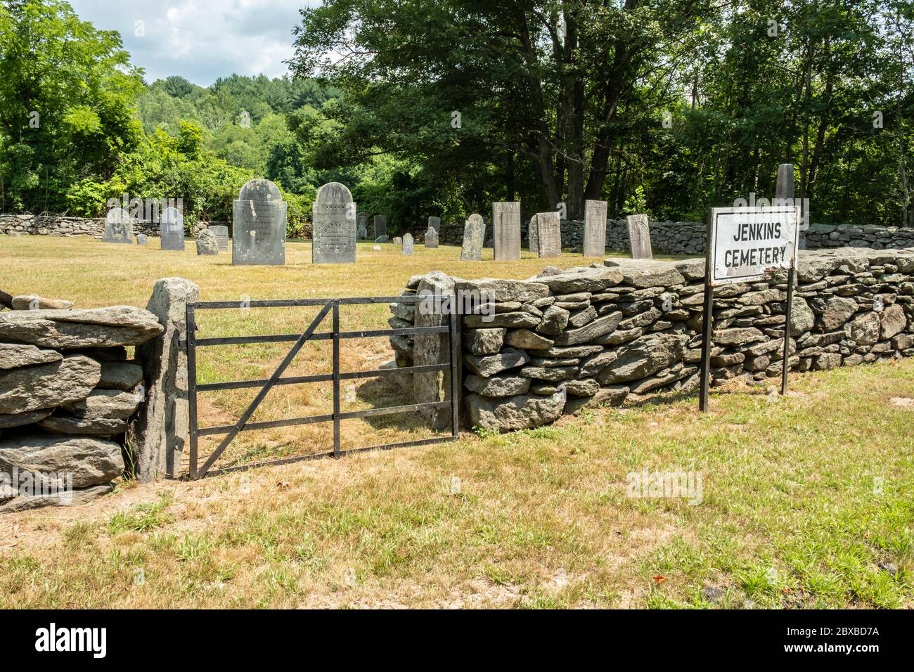 El cementerio Jenkins en Barre, MA Foto de stock