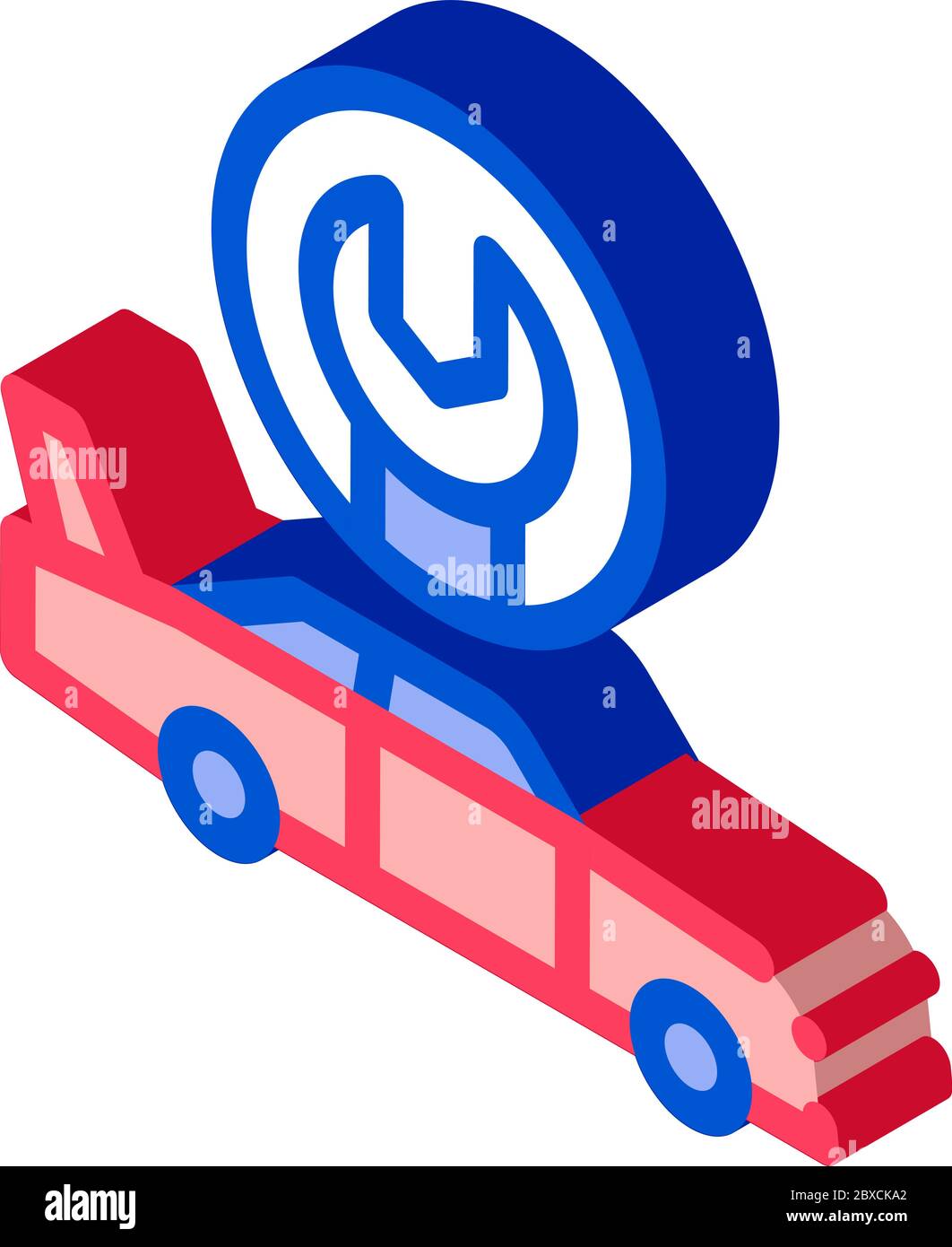 Car Wrench Tool icono Isométrico Ilustración de vectores Imagen Vector