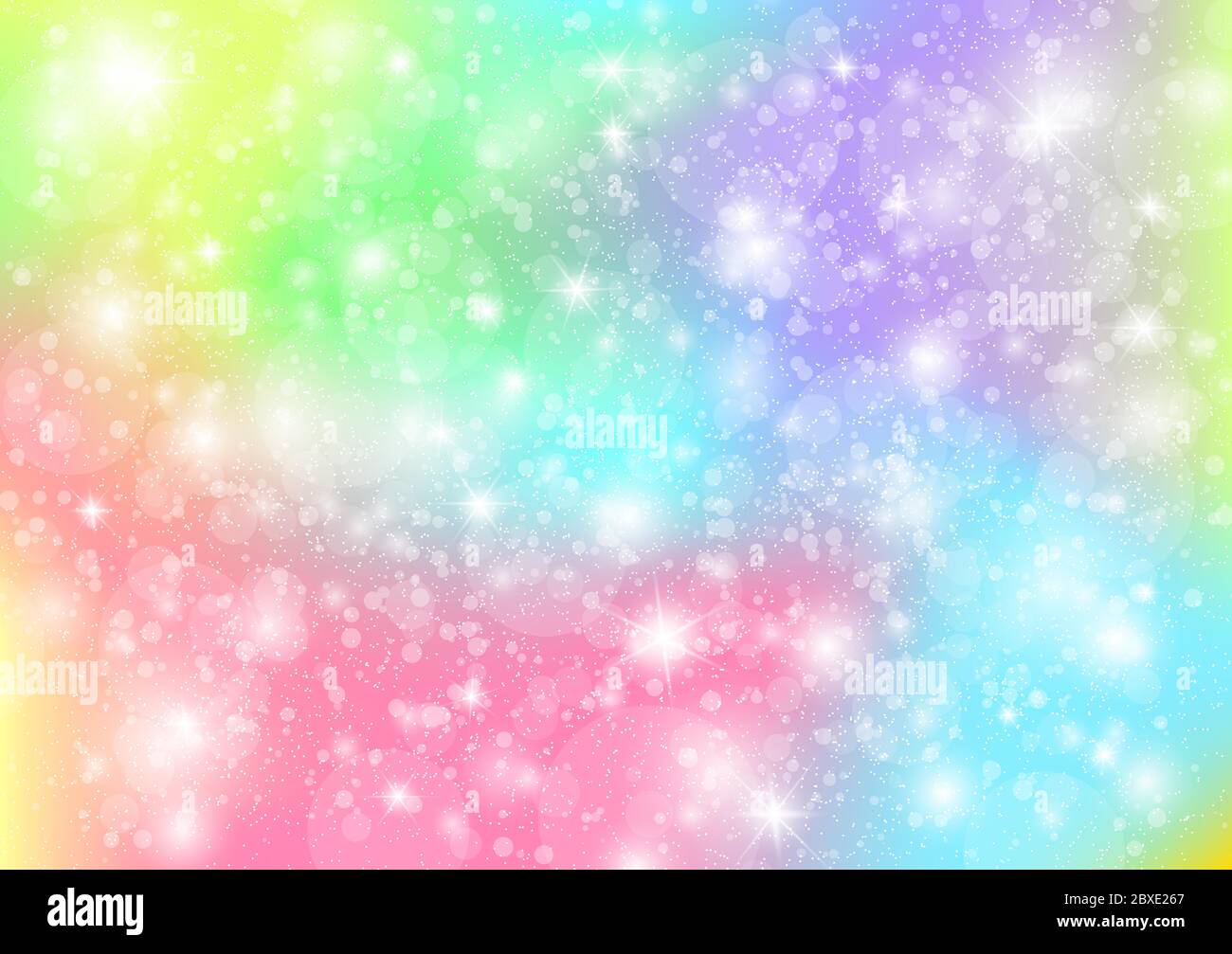 Fondo de color pastel arco iris con destellos, para la Sirenita,  unicornios. Fondo del espacio Imagen Vector de stock - Alamy
