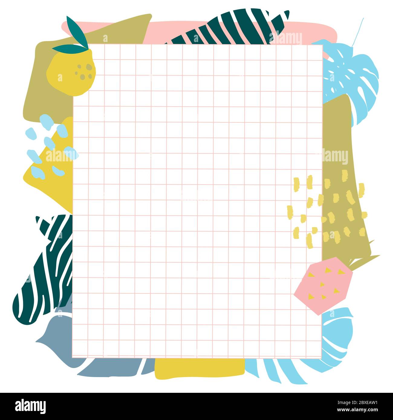 Fondo con hojas tropicales brillantes, grabados de animales, cebra, frutas tropicales y una hoja de cuaderno escolar en una jaula. Collage moderno, jugoso y tr Imagen Vector de stock - Alamy Fondo con hojas tropicales brillantes, grabados de animales, cebra, frutas tropicales y una hoja de cuaderno escolar en una jaula. Collage moderno, jugoso y tr Imagen Vector de stock - Alamy
