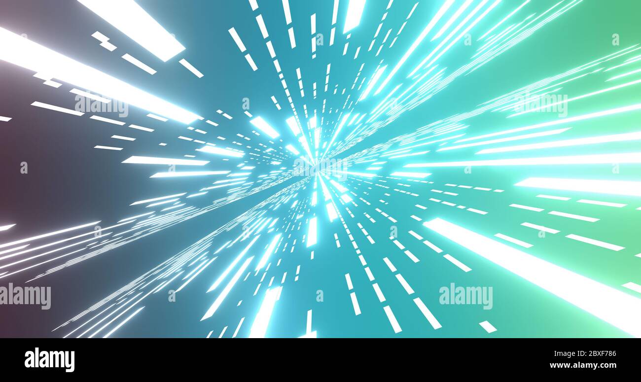 Lineas De Neon Y Rayas Abstractas Fondo Futurista Verde Retro Fondo Abstracto Con Luces De Neon Brillantes Ilustracion 3d Fotografia De Stock Alamy