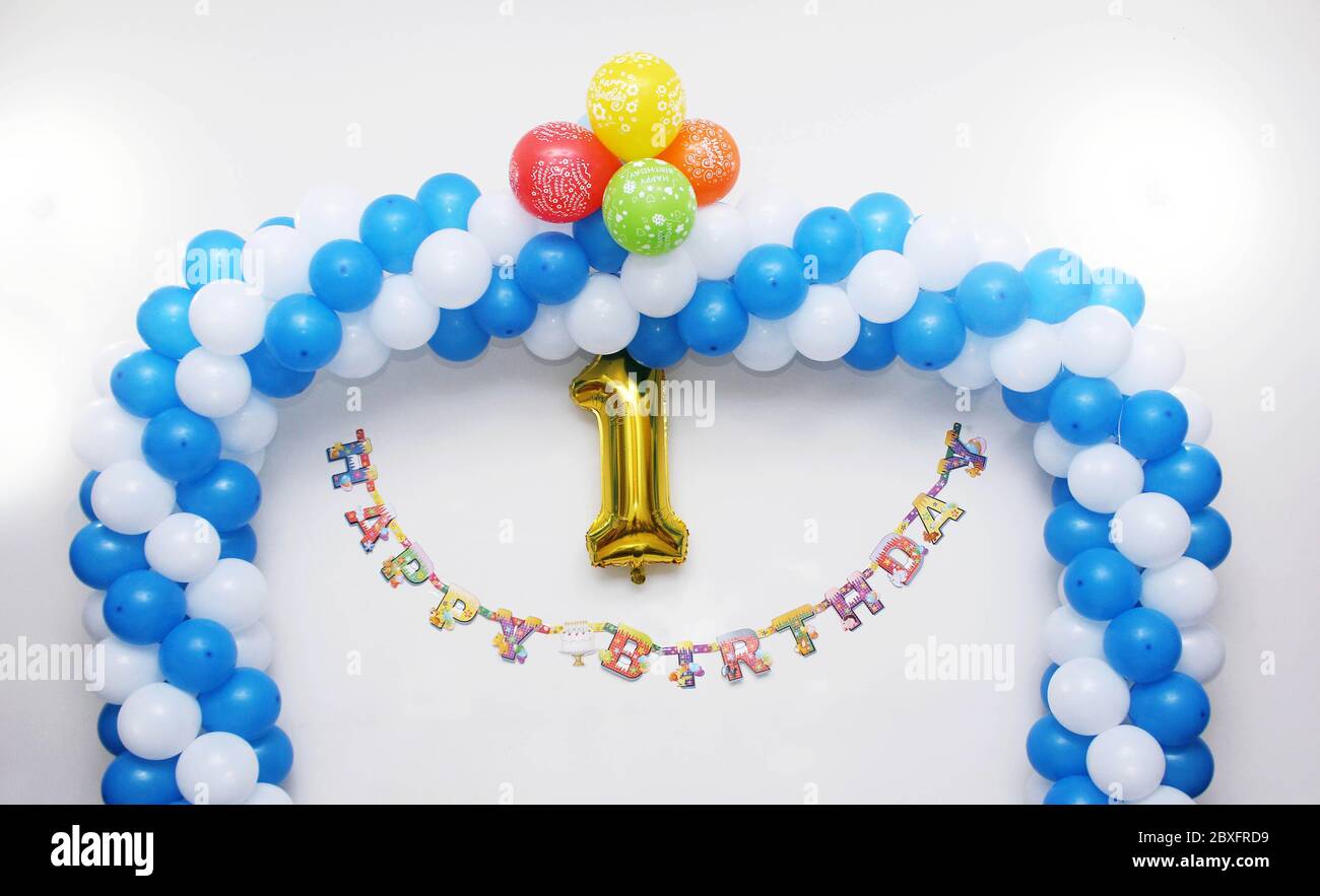 1 globo de 1º cumpleaños número 1, globos de primer cumpleaños,  decoraciones de primer cumpleaños, suministros de fiesta de feliz  cumpleaños, globo