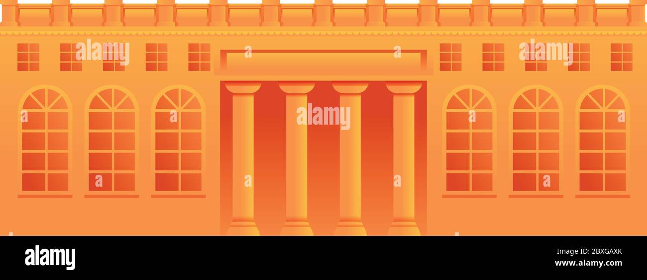 Icono del edificio del museo. Dibujo animado de museo edificio icono vector para diseño web aislado sobre fondo blanco Ilustración del Vector