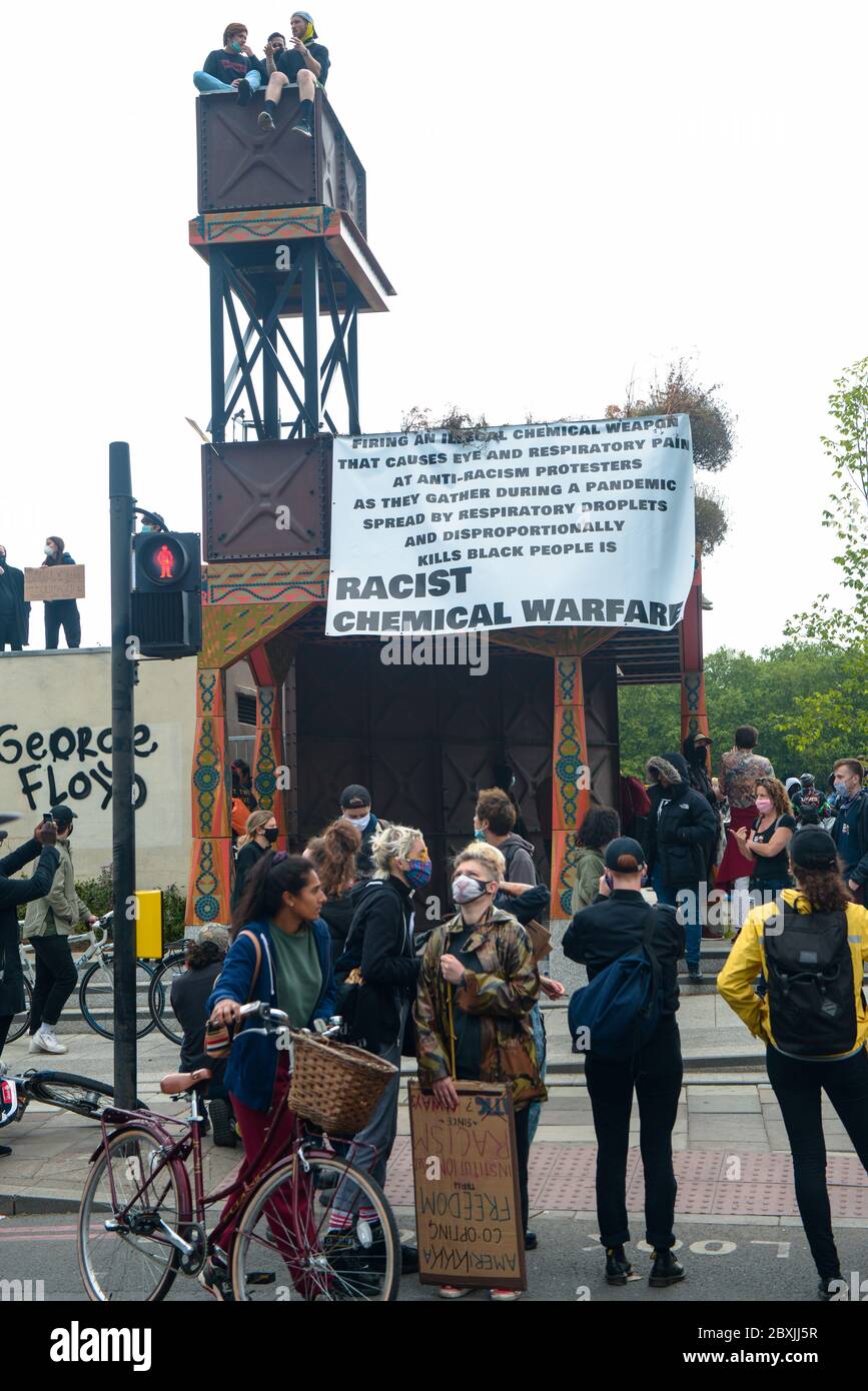 Marchando por vidas negras materia, londres 7 de junio de 2020, foto Antonio Pagano/Alamy Foto de stock