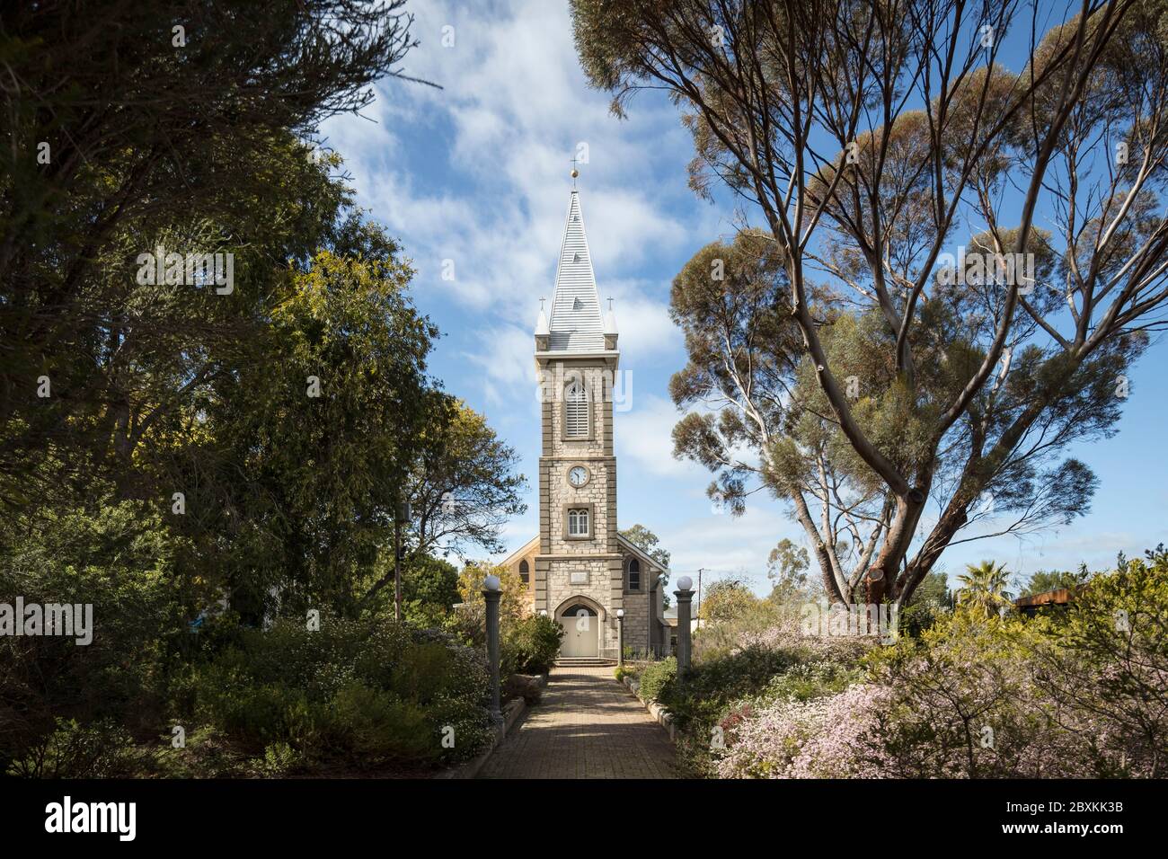 Iglesia Luterana Tabor construida en 1870 en Tanunda, Valle de Barossa, Australia Meridional Foto de stock