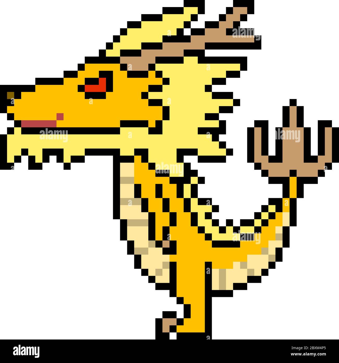 vector pixel art dragón aislado Imagen Vector de stock Alamy