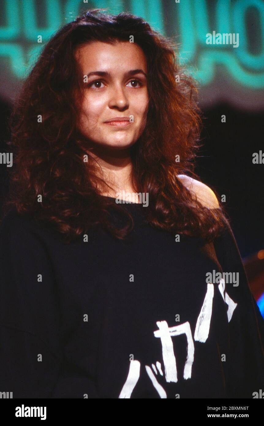Die Spielbude, Unterhaltungsshow, Deutschland 1982 - 1989, Gaststar: Italienische Sängerin Giorgia Todrani Foto de stock