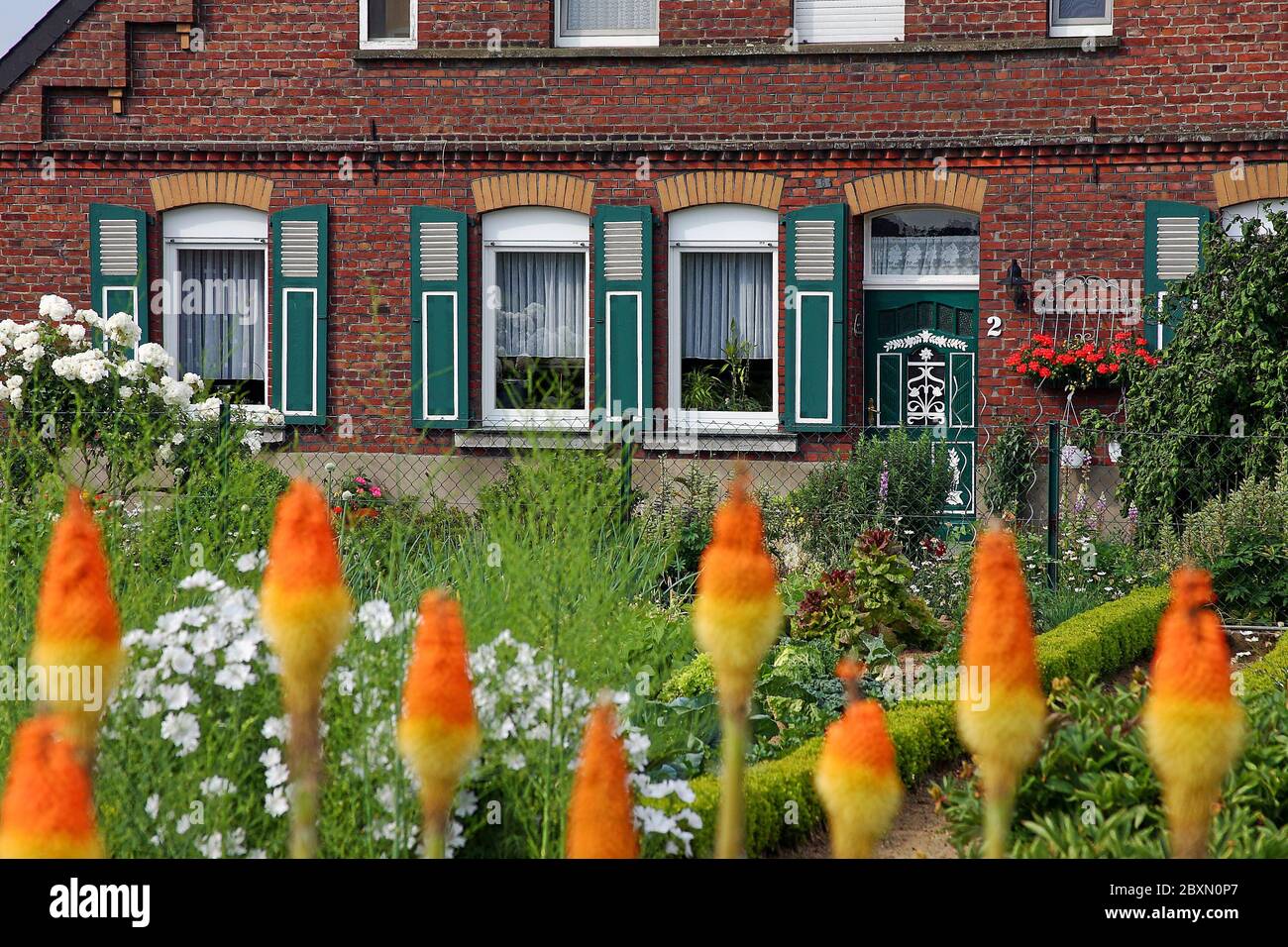 Jardín idílico en Alemania Foto de stock