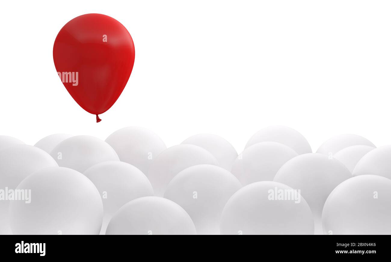 éxito de la pelota de negocios liderazgo rojo ganador diferente Foto de stock