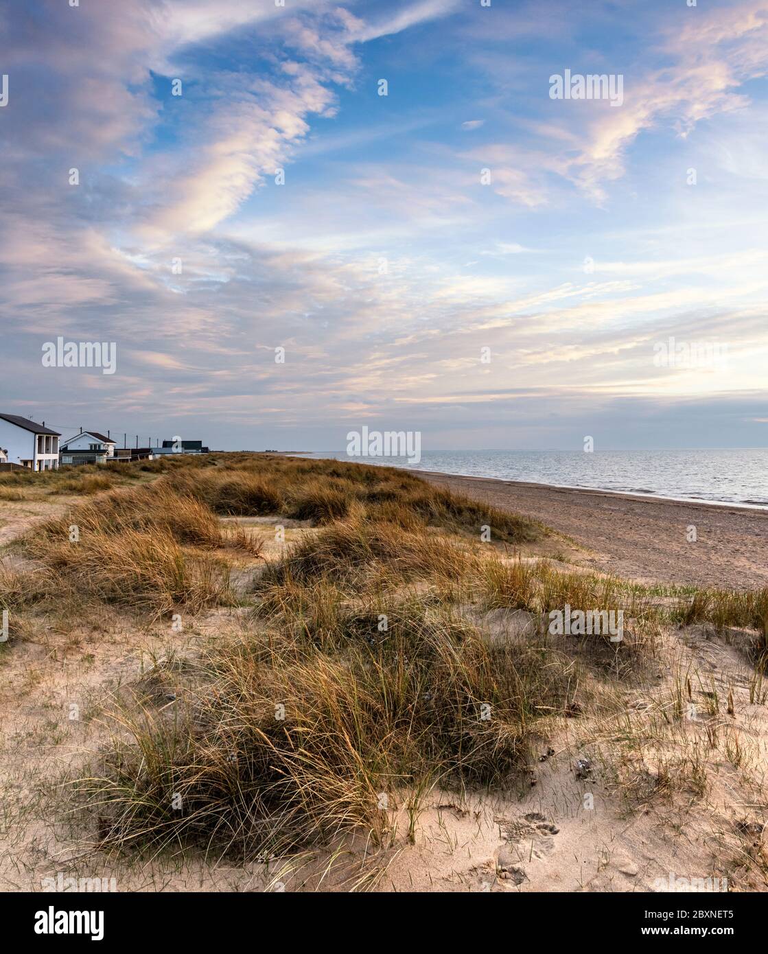 Playa Heacham en Norfolk Foto de stock