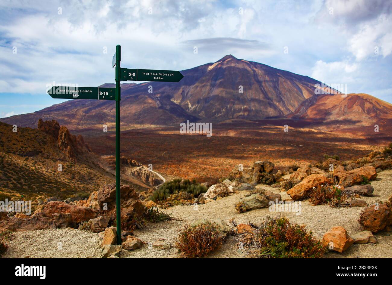 Vista panorámica del volcán Teide, Tenerife Foto de stock