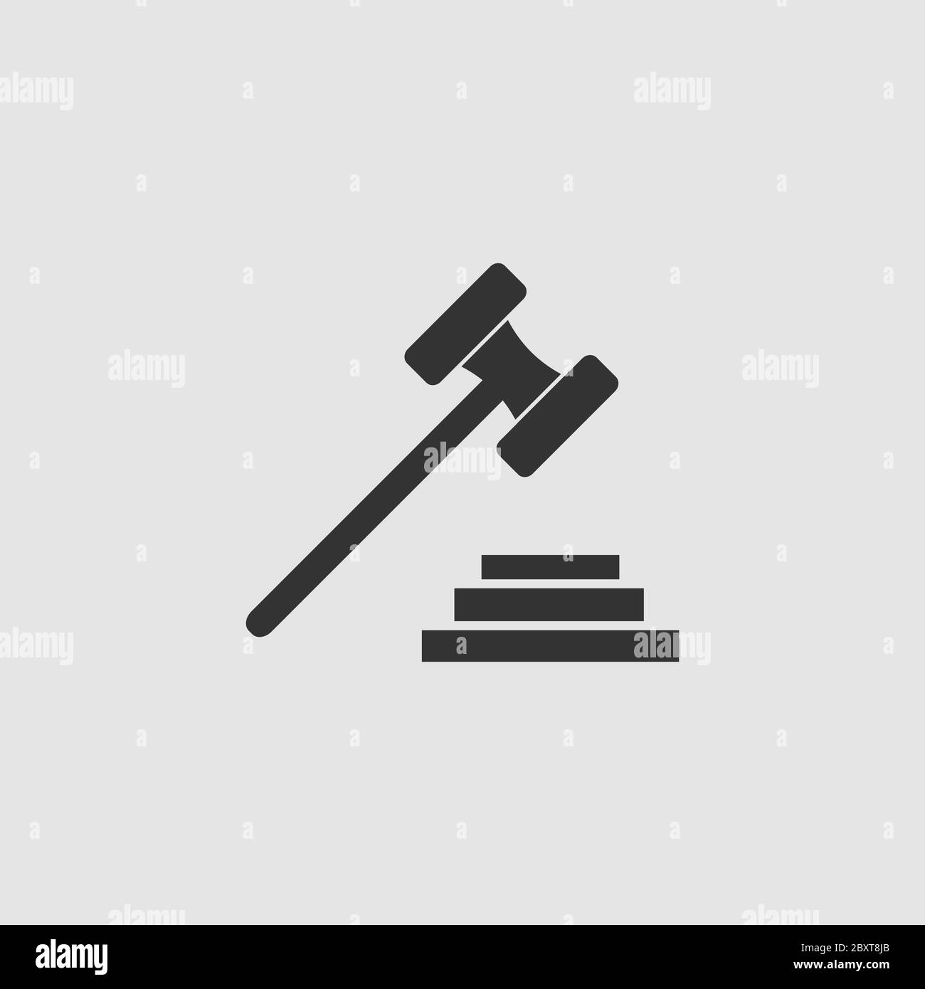 Gavel Icono Plano Pictograma Negro Sobre Fondo Gris Símbolo De Ilustración Vectorial Imagen 0600