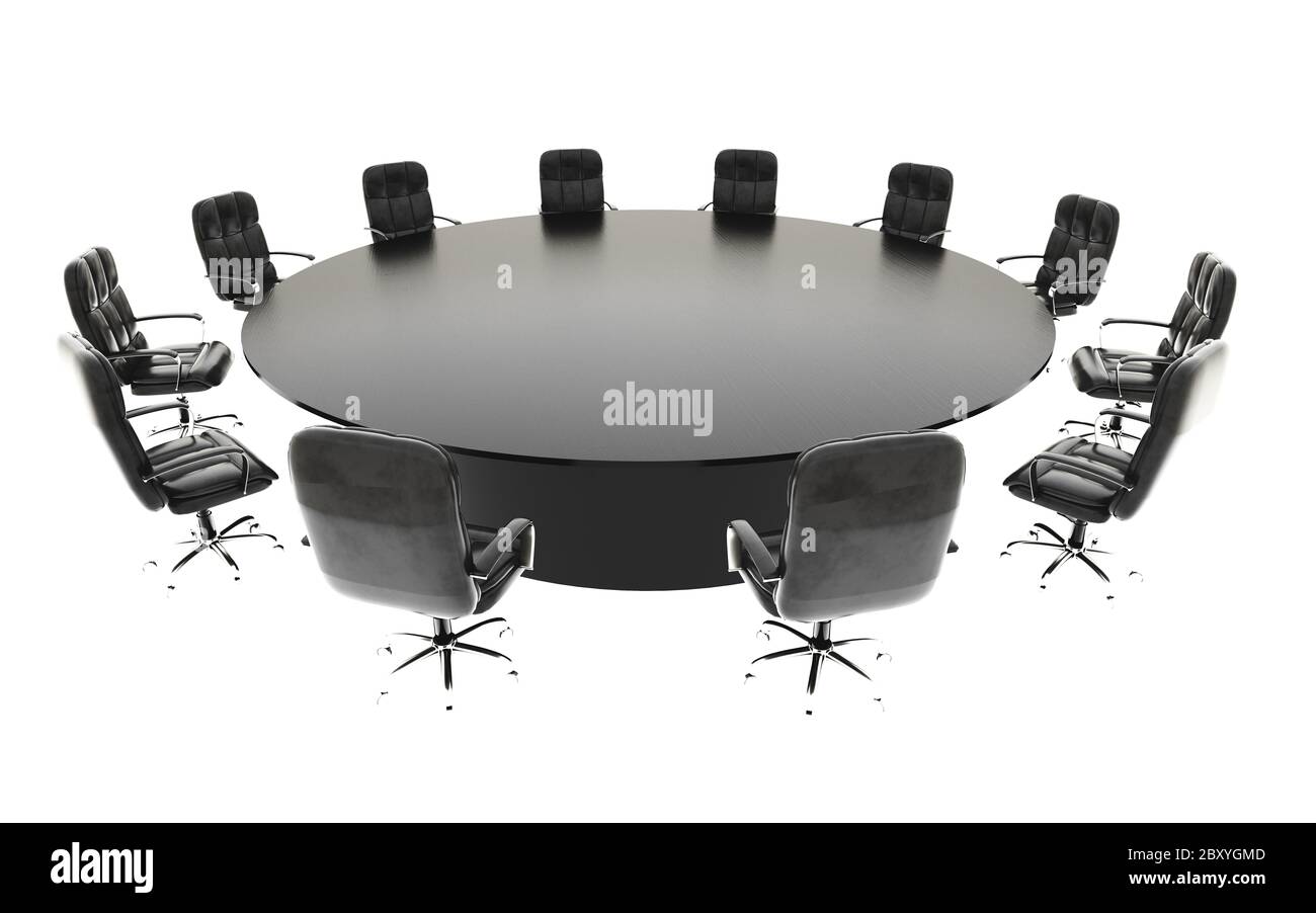 sala de juntas, sala de reuniones y sillas de mesa para conferencias.  Concepto de negocio. Aísle el renderizado en 3d Fotografía de stock - Alamy