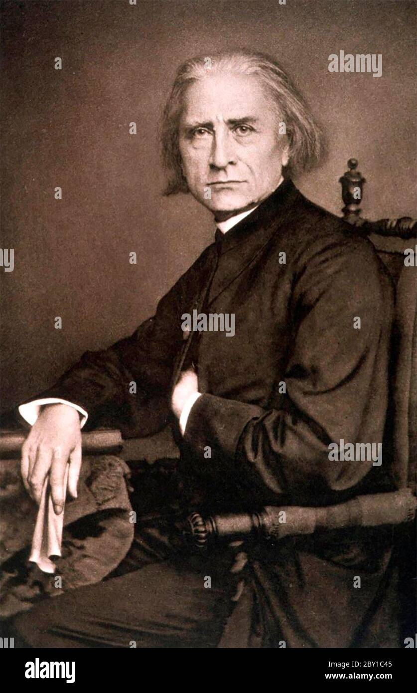 Franz Liszt, alrededor de 1870 Foto de stock