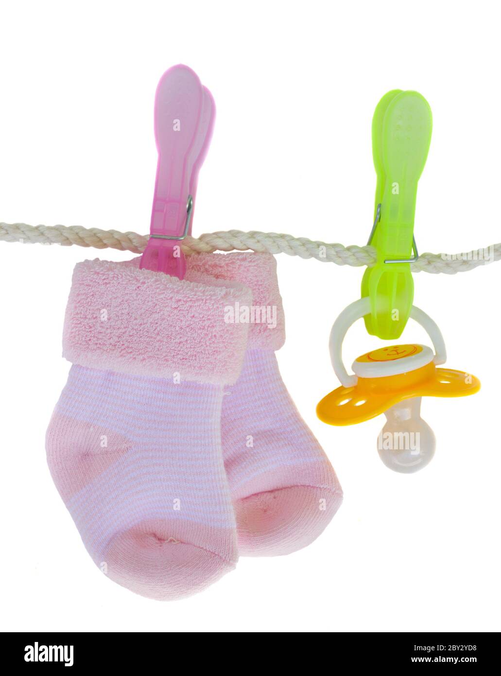 calcetines baby rosa Foto de stock