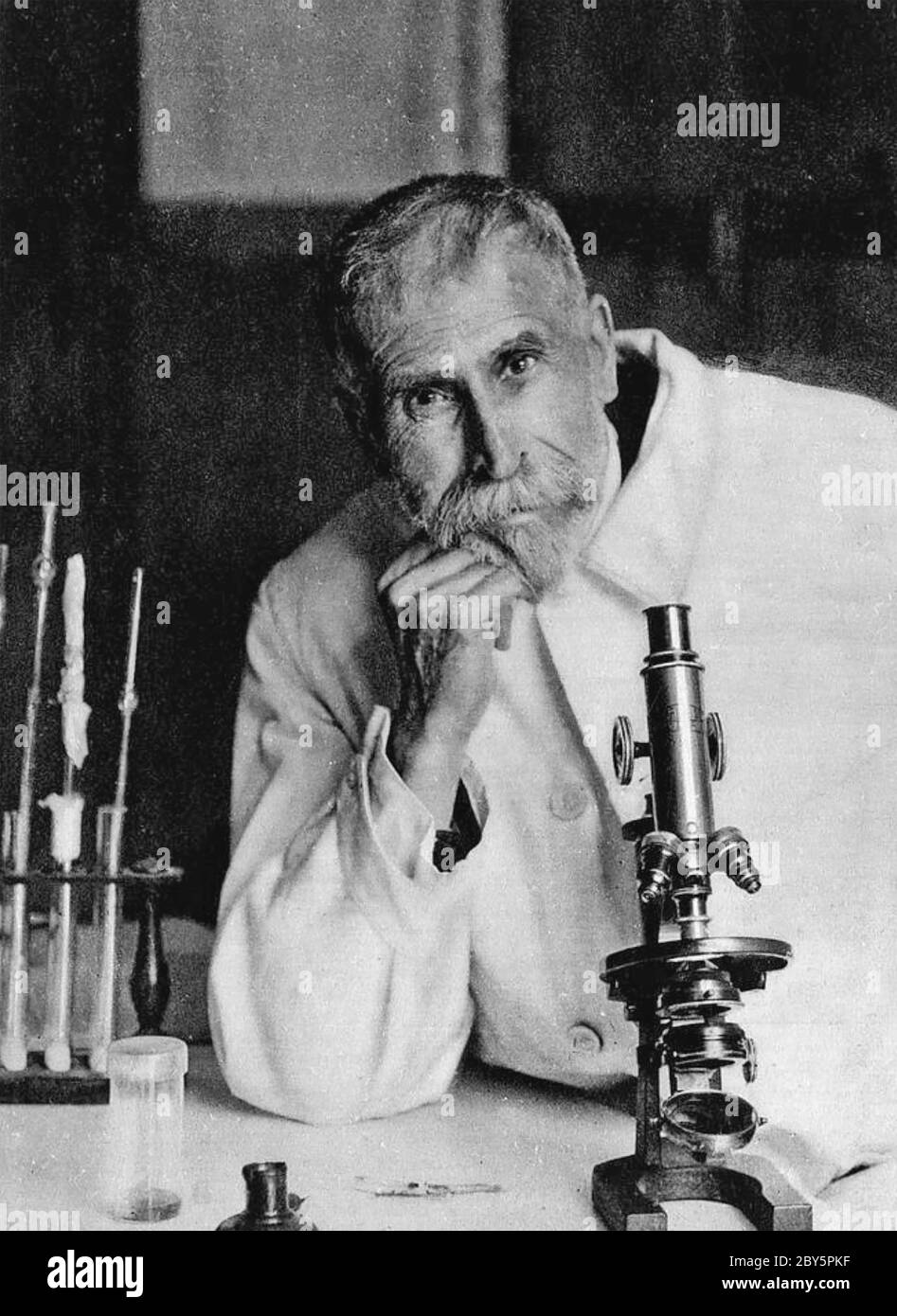 PIERRE ROUX (1853-1933) médico y bacteriólogo francés Foto de stock
