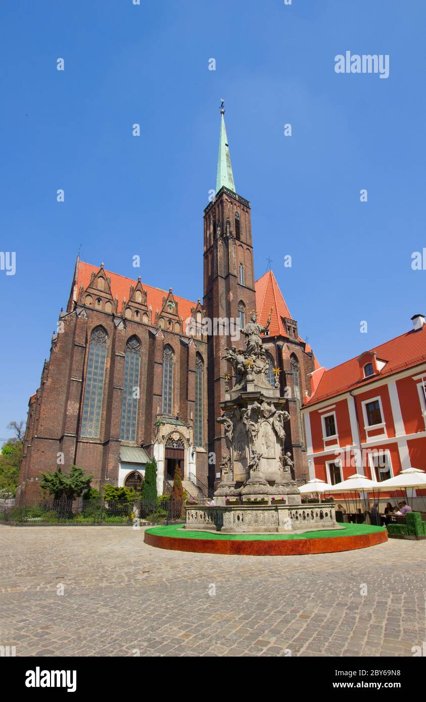La Iglesia de la Santa Cruz, Wroclaw, Polonia Foto de stock
