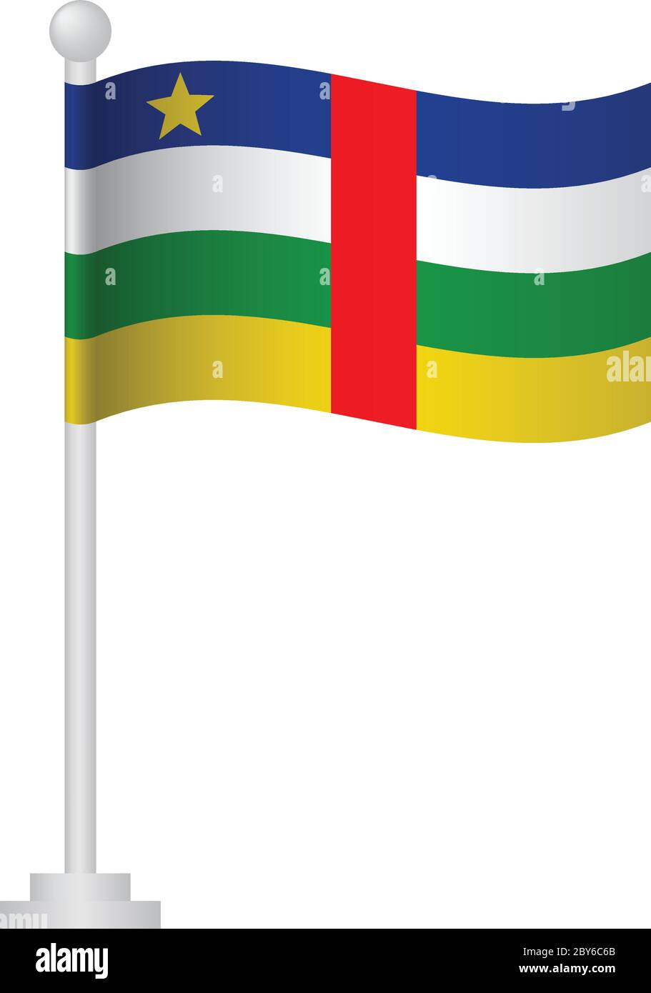 Bandera de la República Centroafricana. Bandera