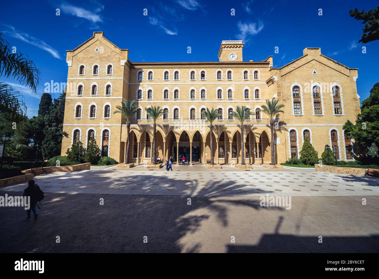 Edificio del College Hall en la Universidad Americana de Beirut en Beirut, Líbano Foto de stock
