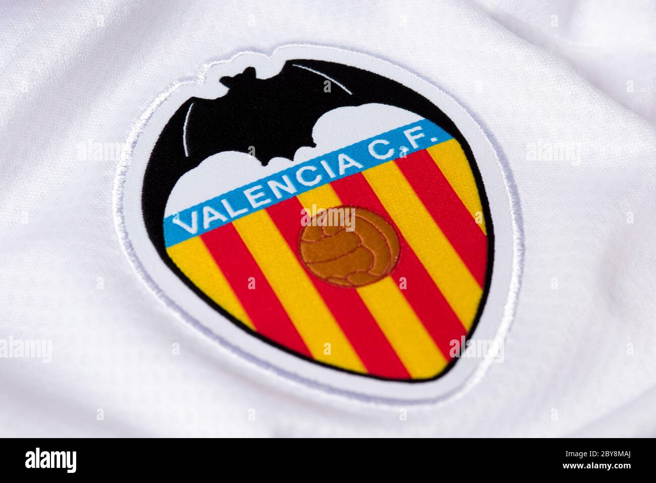 Primer plano de la camiseta Valencia CF 2019/20 Fotografía de stock - Alamy