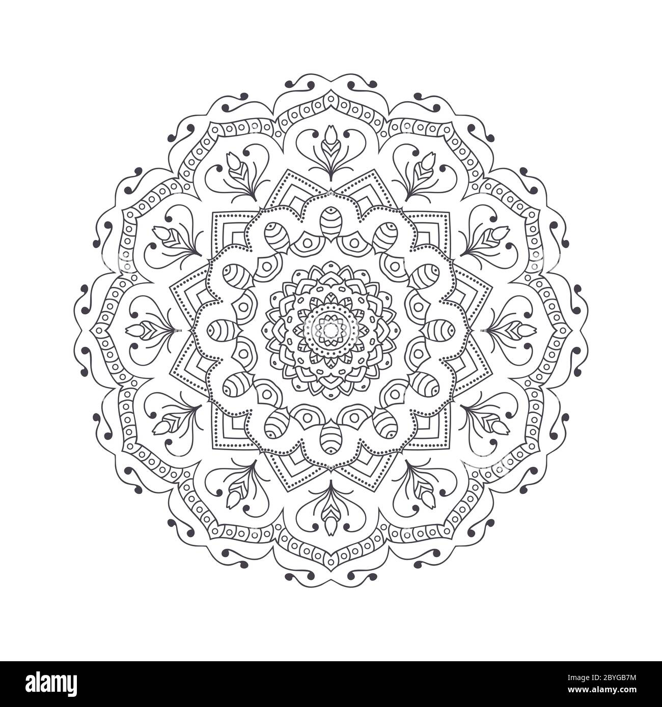 Libros Para Colorear Para Adultos: Mandala Indio (P?Ginas Para  Colorear-Lib