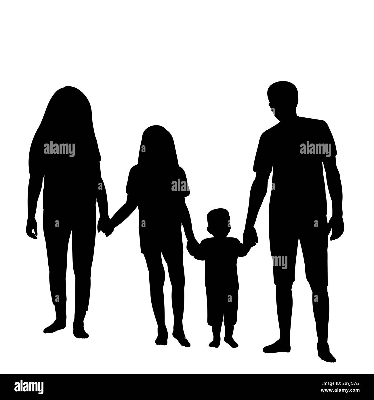 Familia Silueta Negra Ninos Y Mama Con Papa Imagen Vector De Stock Alamy Familia Silueta Negra Ninos Y Mama Con Papa Imagen Vector De Stock Alamy