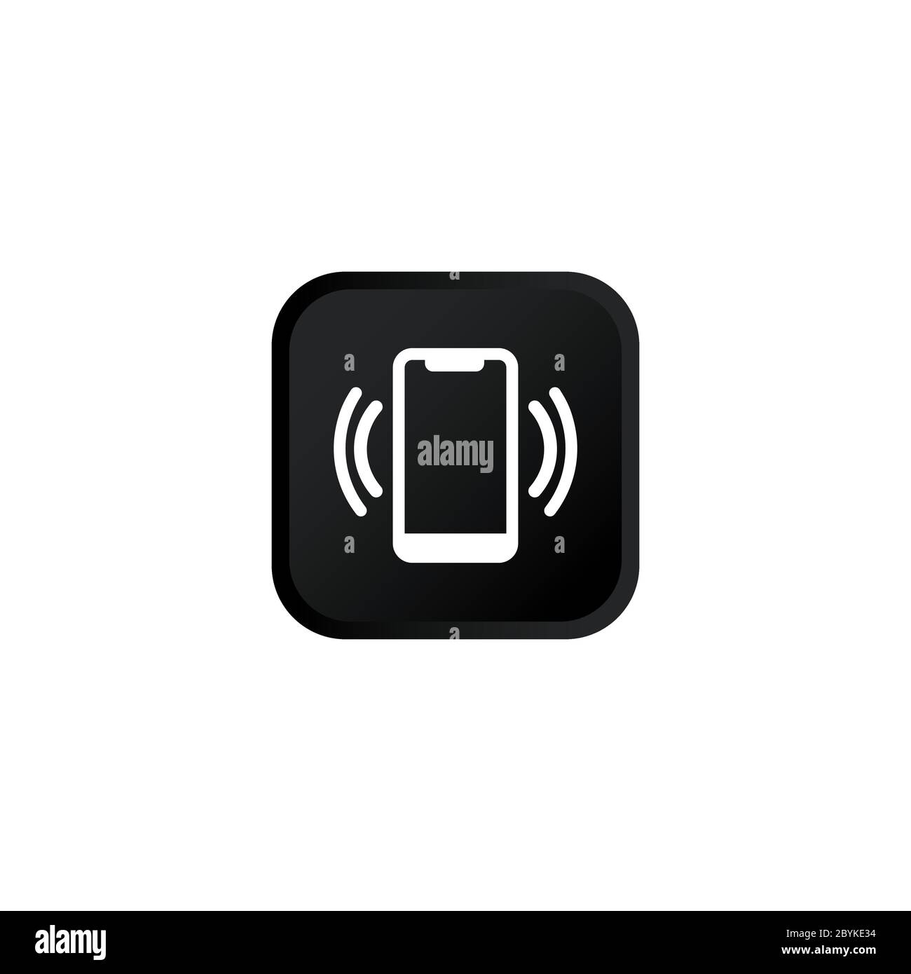 Smartphone en modo silencioso o teléfono móvil icono vibrador botón moderno  símbolo negro aislado sobre fondo blanco. EPS vectorial 10 Imagen Vector de  stock - Alamy