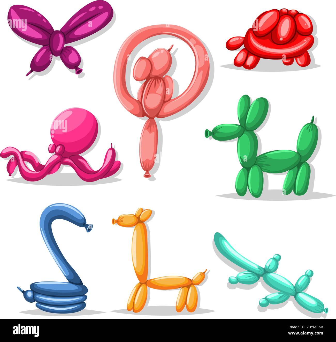 Animales con globos Imágenes recortadas de stock - Alamy