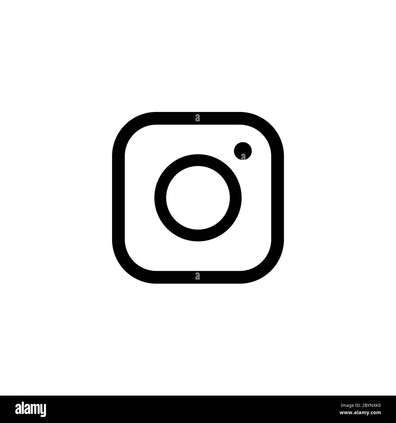 Icono de cámara en el concepto de instagram de las redes sociales sobre  fondo blanco aislado. EPS 10 vector Imagen Vector de stock - Alamy