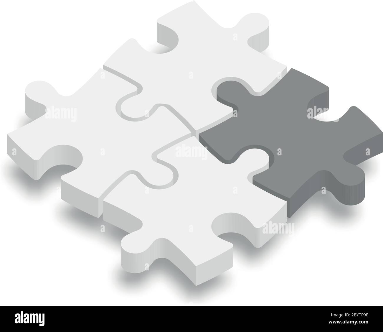 4 of puzzle Imágenes en blanco y negro Alamy