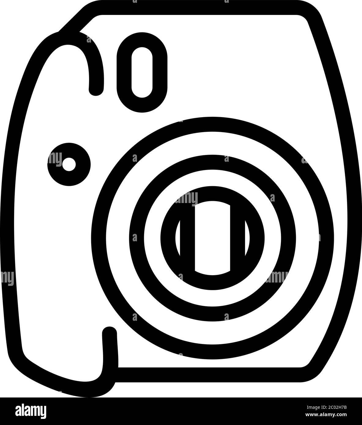 imagen de contorno vectorial del icono de la cámara fotográfica Imagen  Vector de stock - Alamy