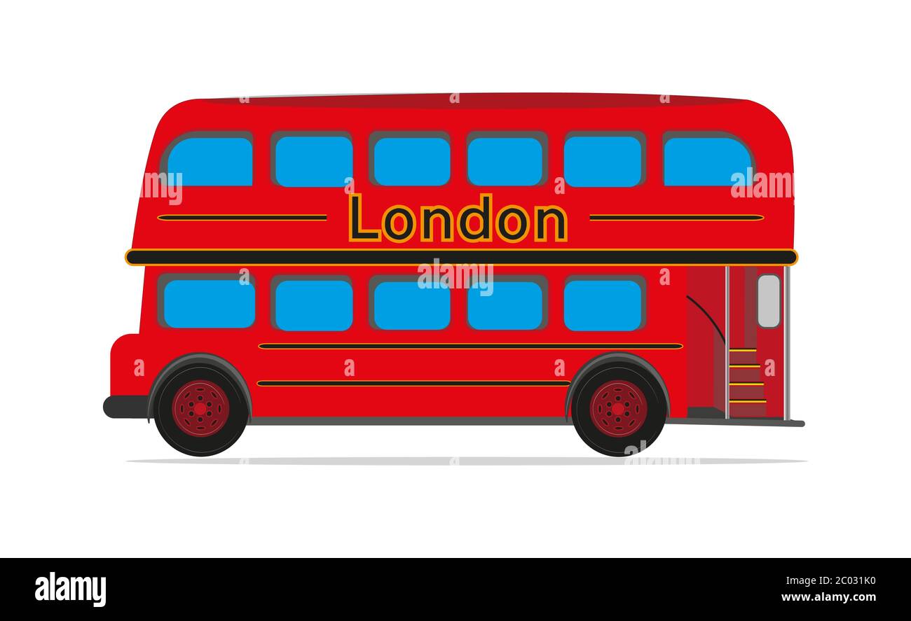 Dibujo de vectores de autobuses de Londres Ilustración del Vector