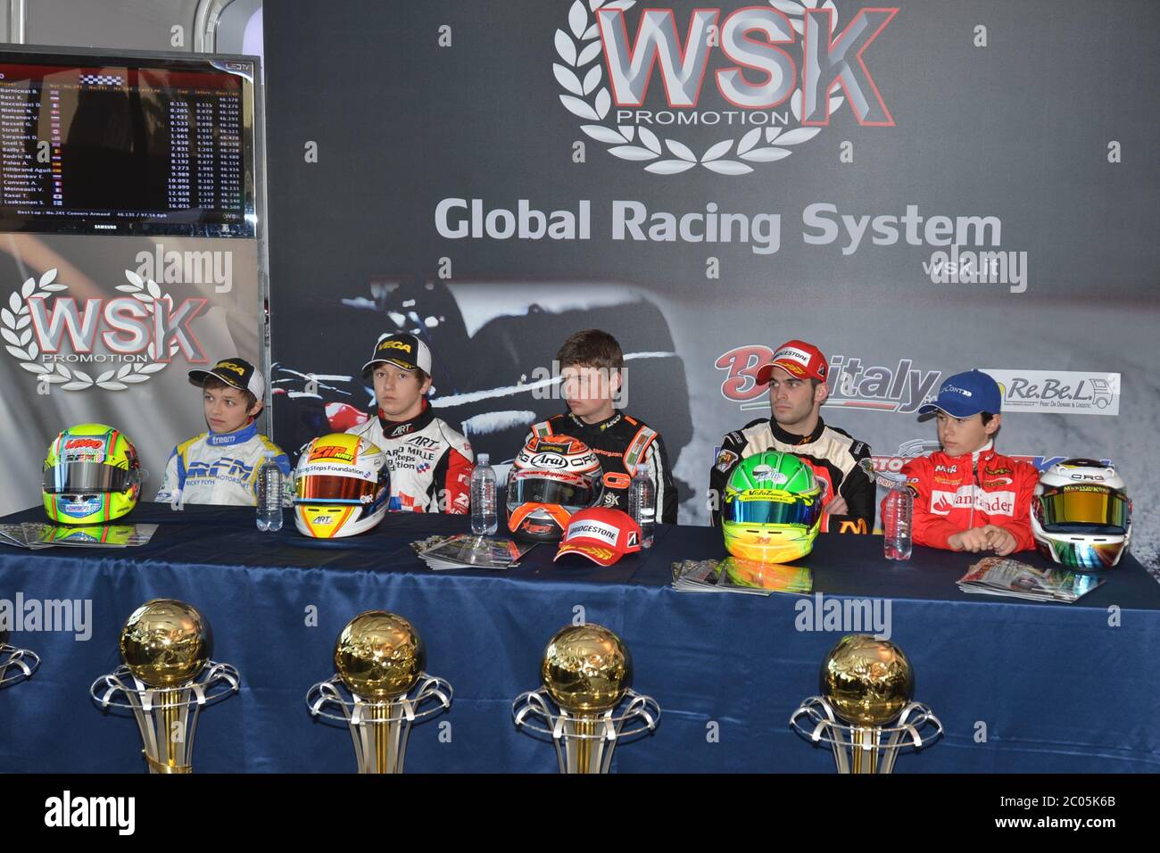 Carrera de karting de Lando Norris 2013. Foto de stock