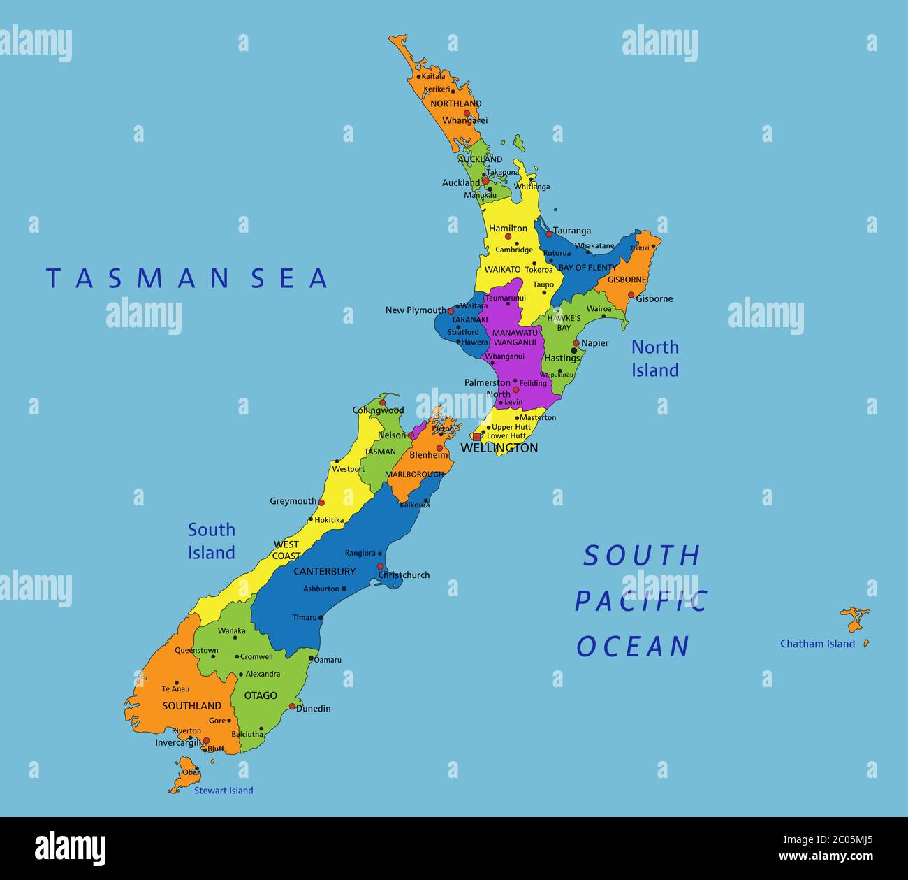 Mapa de nueva zelanda fotografías e imágenes de alta resolución Alamy