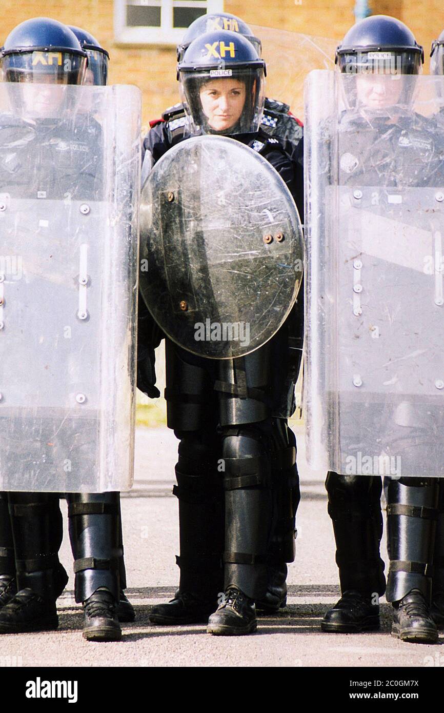 Policía antidisturbios Foto de stock