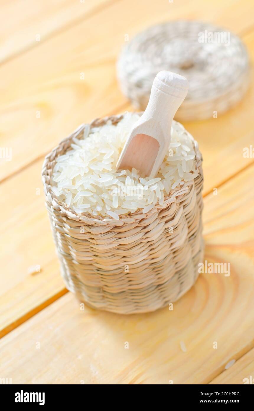 arroz crudo Foto de stock