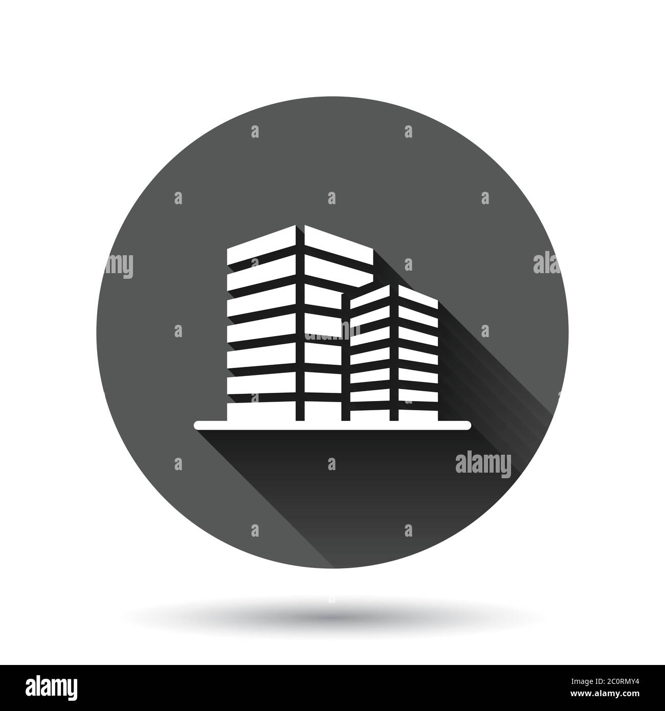 Edificio Icono En Estilo Plano Rascacielos De La Ciudad Apartamento Vector Ilustraci N Sobre