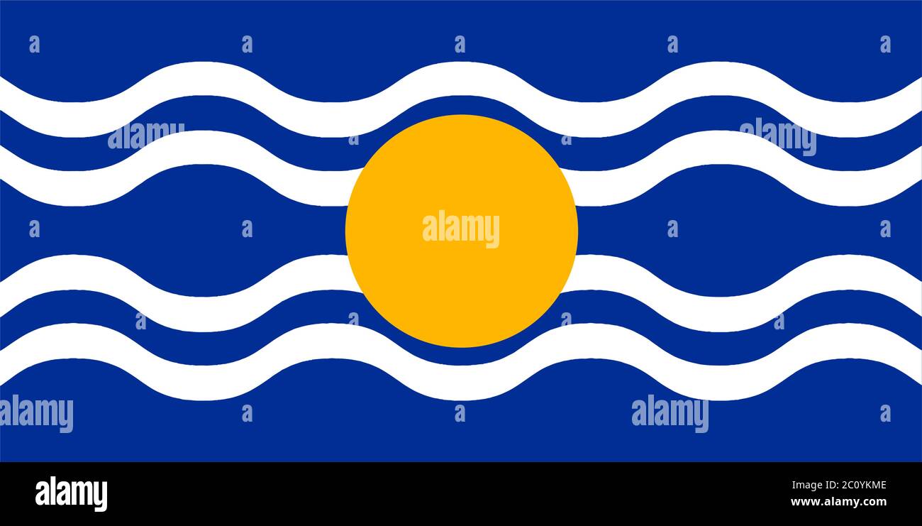 Bandera de la Federación de las Indias Occidentales en blanco y naranja azul Ilustración del Vector