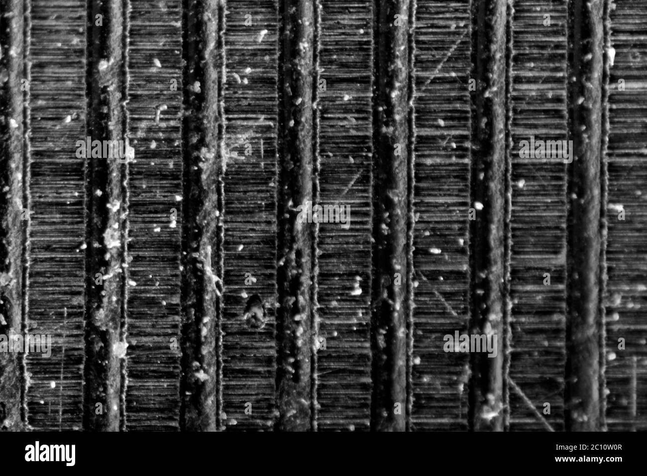 Closeup macro fotografía, resumen antecedentes, de una división metal line, 3,5 mm Foto de stock