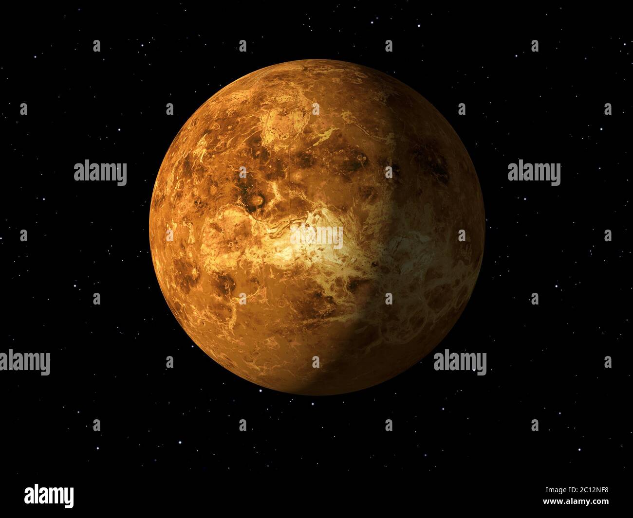 Planeta Venus hecho con texturas de la NASA Foto de stock