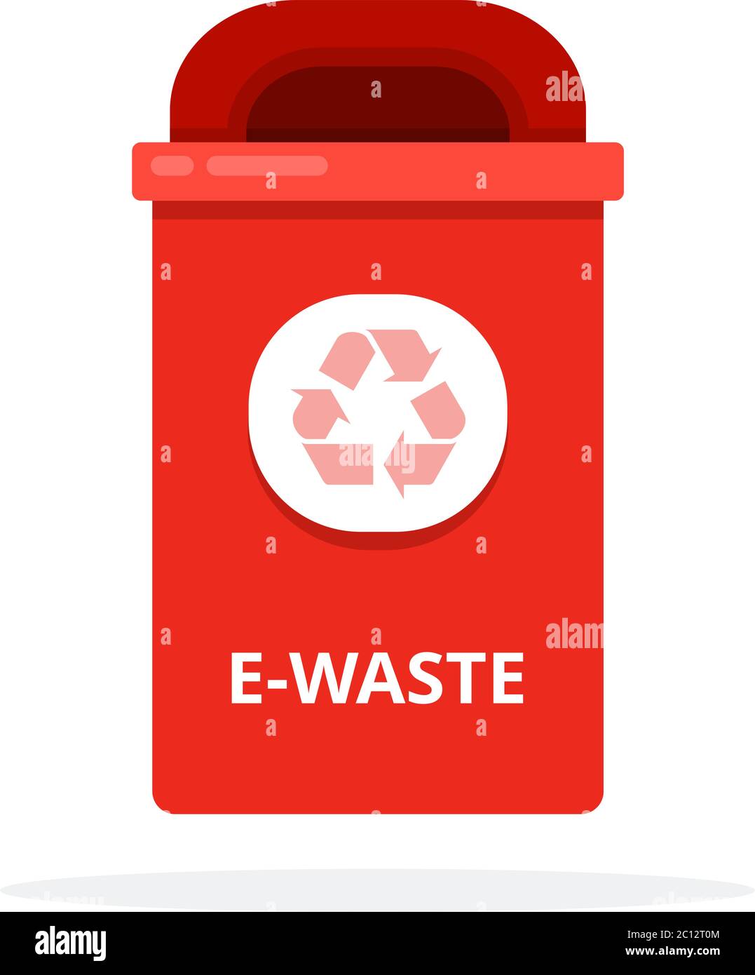 Contenedor de residuos rojo para residuos electrónicos aislado Imagen Vector de stock Alamy