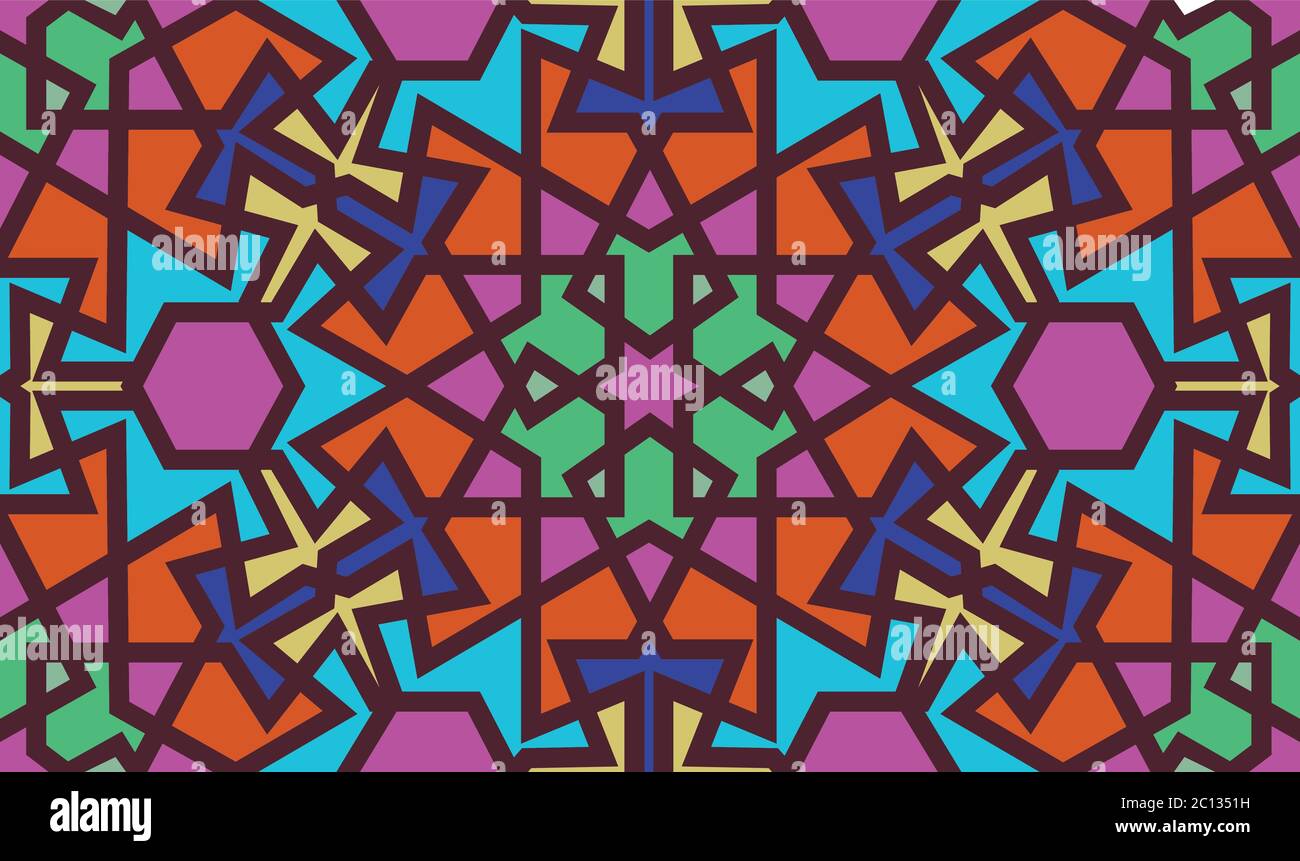 Resumen de diseño del patrón sin fisuras con motivos geométricos de