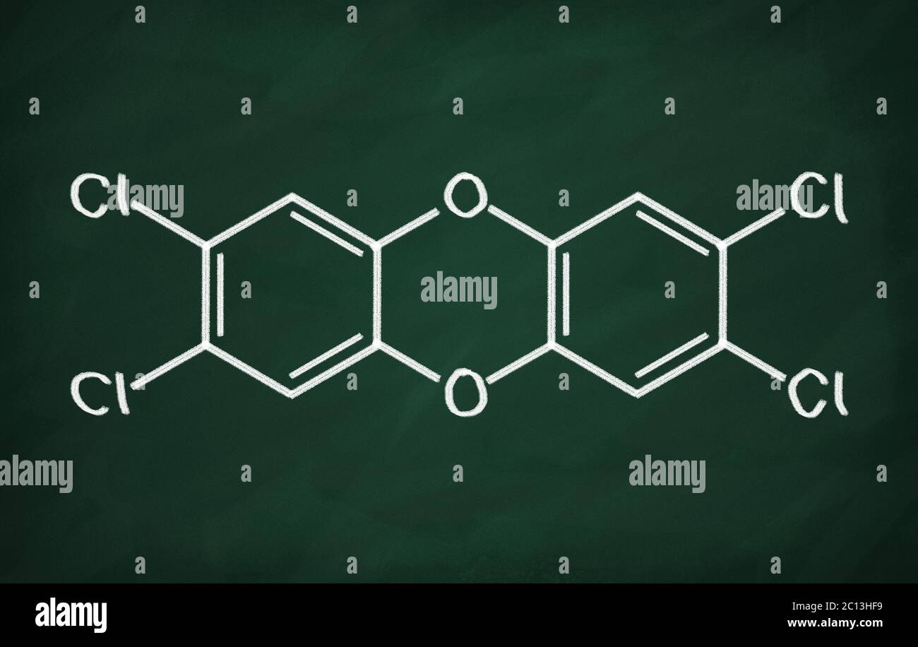 Modelo estructural DE DIOXINA Foto de stock