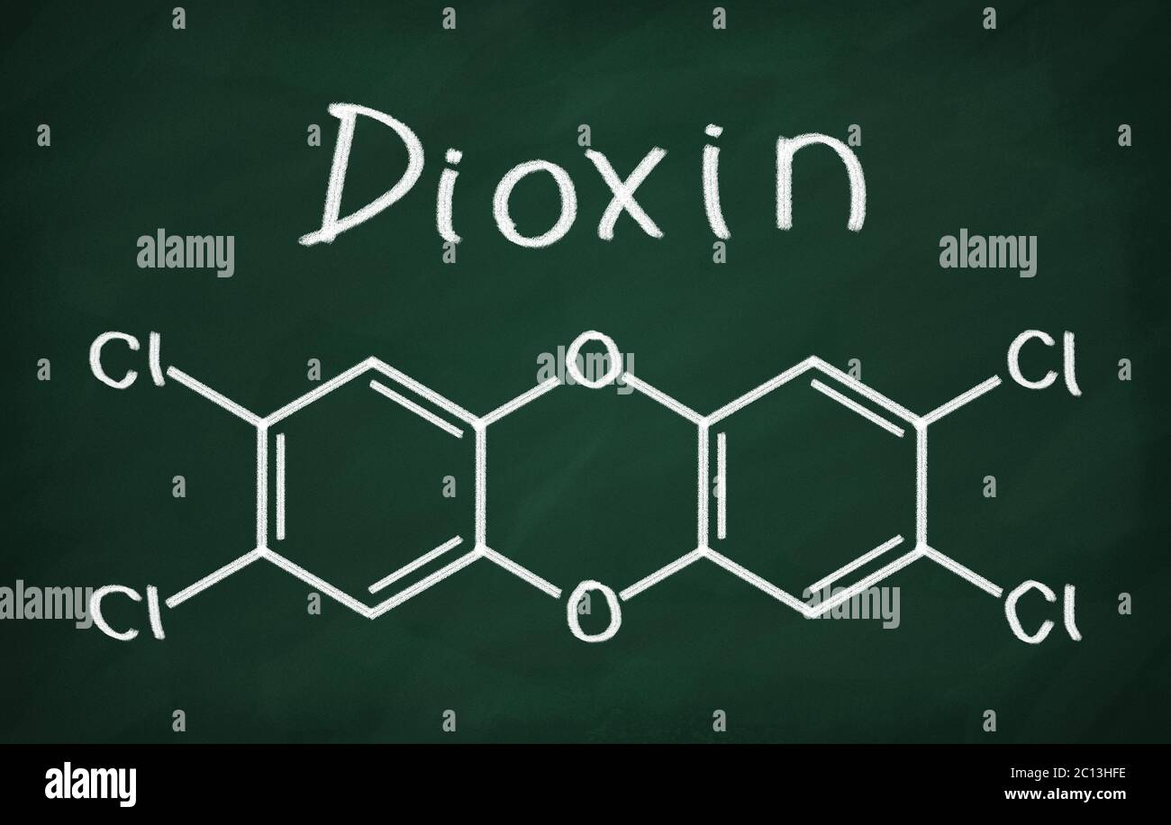 Modelo estructural DE DIOXINA Foto de stock