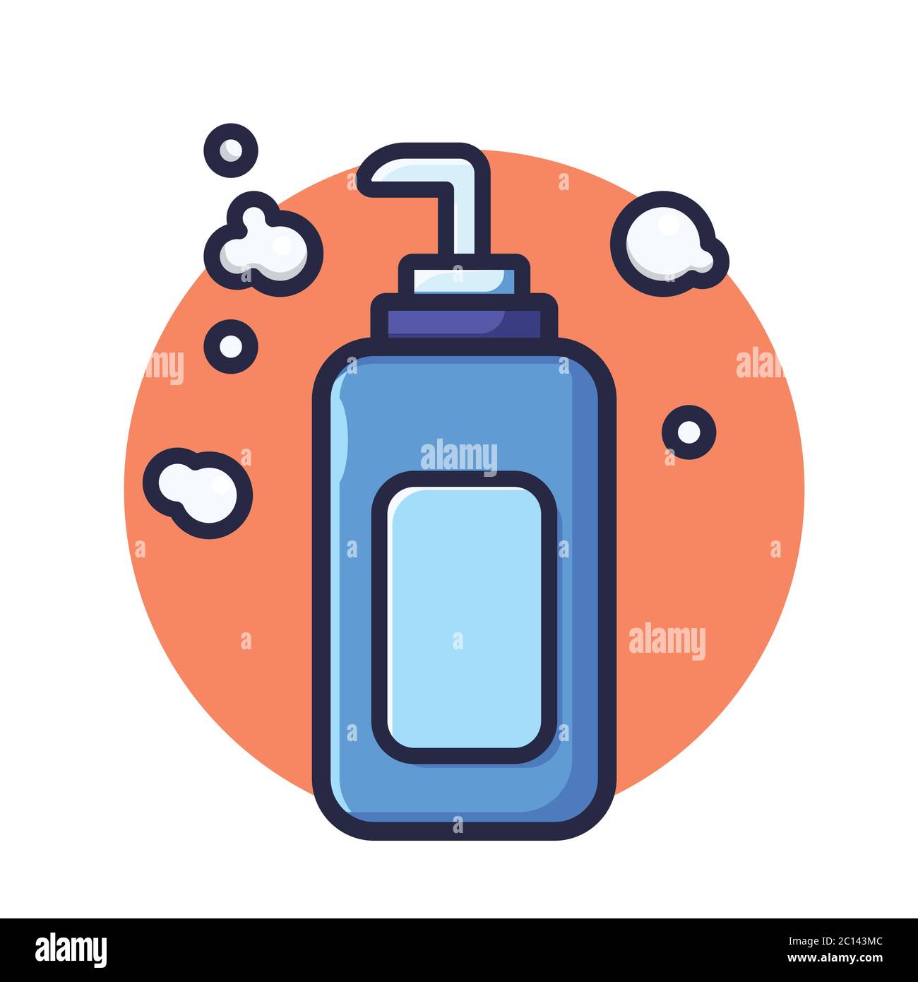 Ilustración del vector de jabón líquido o desinfectante de manos. Concepto  de icono de salud aislado. Estilo de dibujos animados planos Imagen Vector  de stock - Alamy