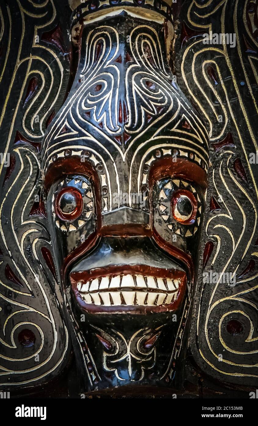 Arte indonesio de la zona del Lago Toba Foto de stock