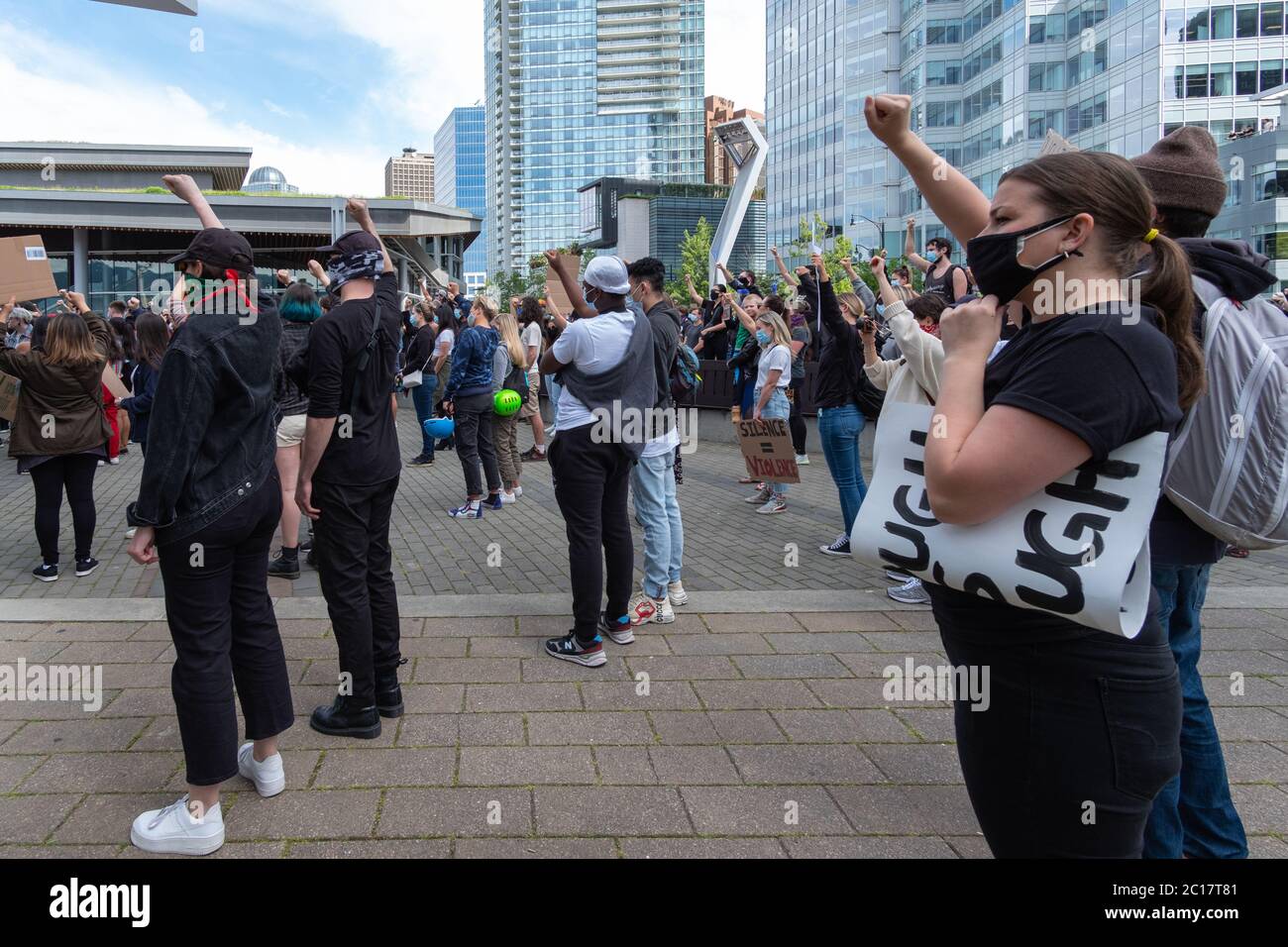 Protestas de George Floyd, Vancouver, Canadá Foto de stock