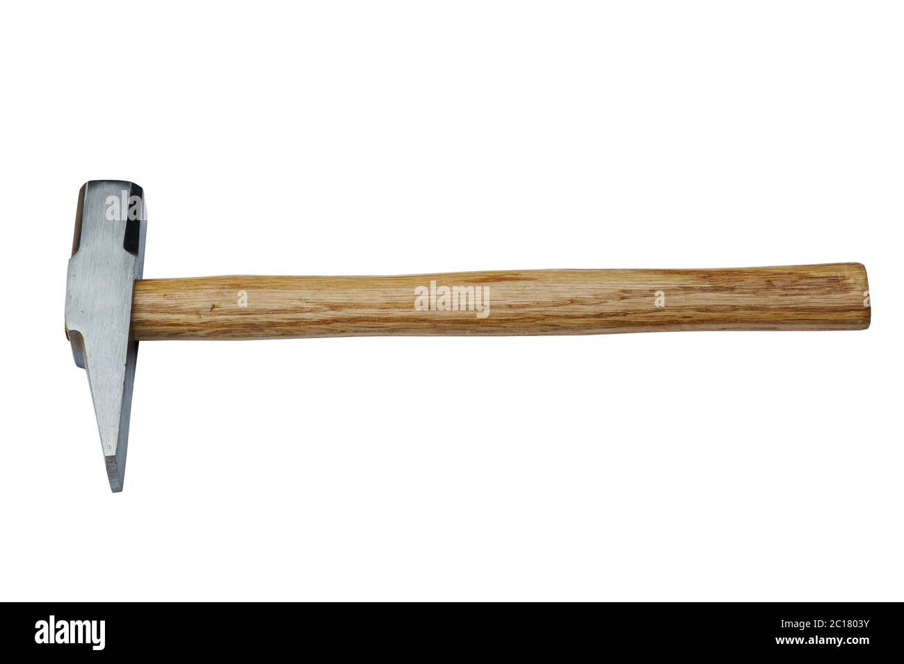martillo de hierro con mango de madera sobre blanco Fotografía de stock -  Alamy