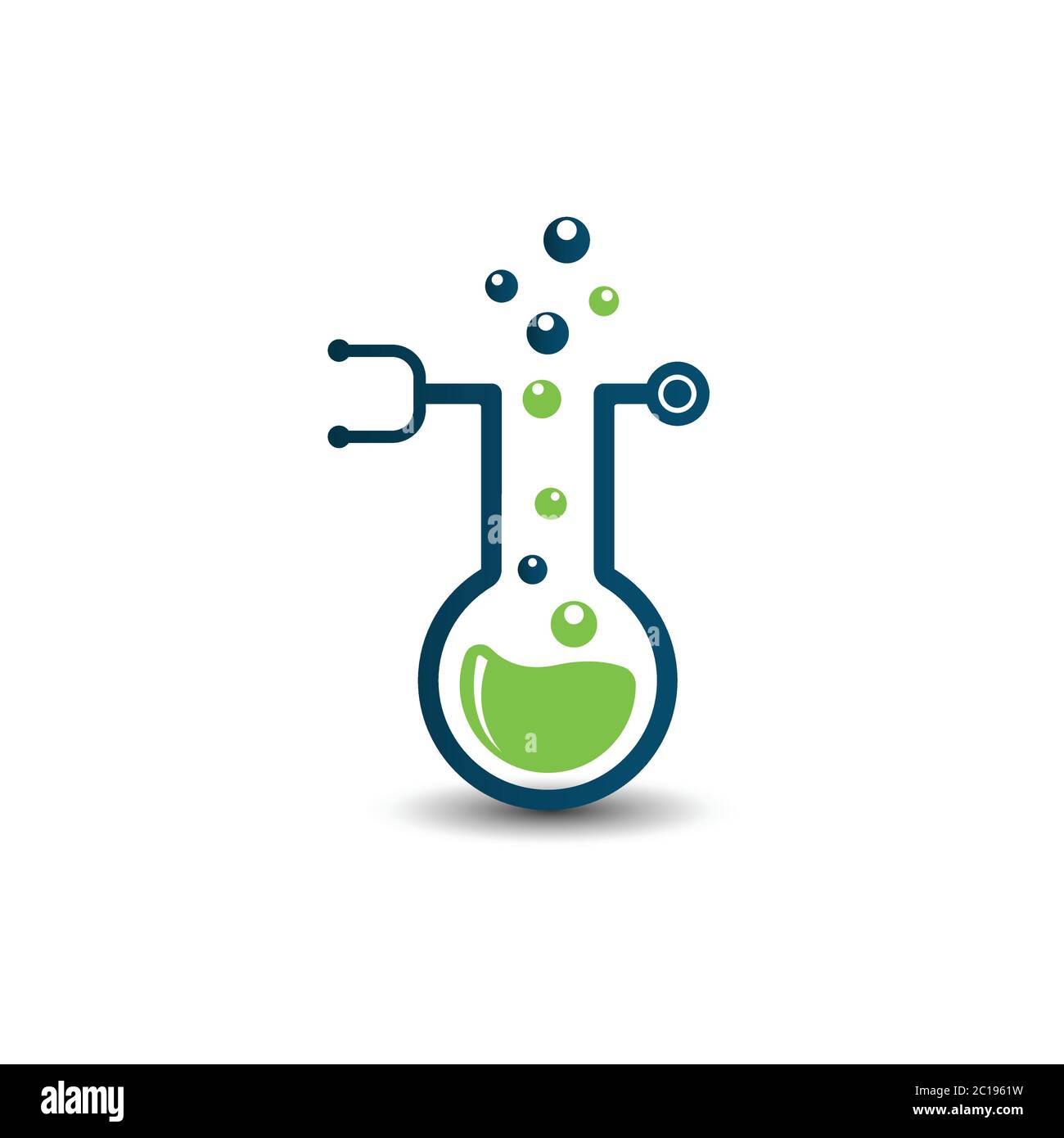 Laboratorios médicos ciencia tecnología farmacia logotipo diseño vector ilustración Ilustración del Vector